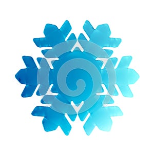 3D blue snowflake