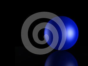 3D blue_ sphere