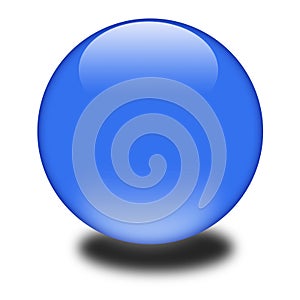 Tridimensionale blu sfera 