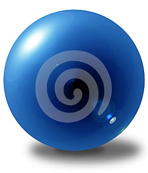 3D blue sphere