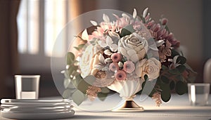 3D Bridal Bouquet Decoration, Made with Generative AI