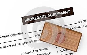 3d brokerage agreement rubber stamp