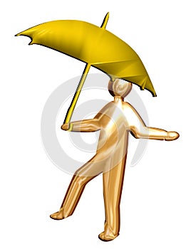 3D brolly man