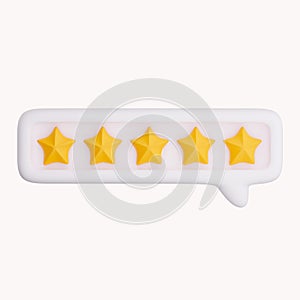 3d bubble rating five stars for best excellent services rating for satisfaction. 3d 5 star for quality customer rating