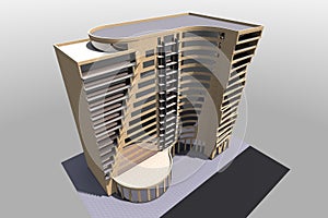 3D building render in Armenia