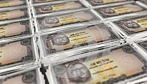 3D Bunch of 400 Bangladesh Taka Money Banknote