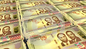 3D Bunch of Burundi 10000 Francs Money Banknote