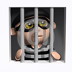 3d Burglar behind bars