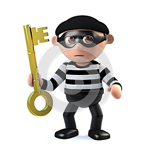 3d Burglar holds the key