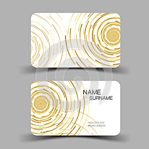 3D Business card template, Luxurious. Editable vector design.