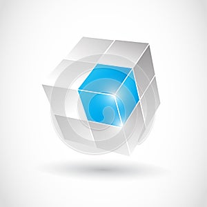 3D Business Cube photo