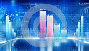 3d Business growth chart