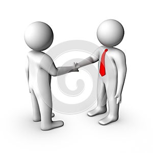 3d business handshake