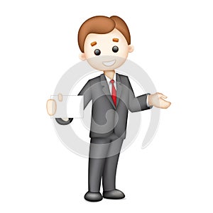 3d Business man in Vector