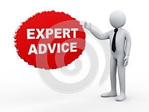 3d businessman expert advice