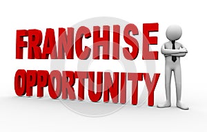 3d businessman franchise opportunity