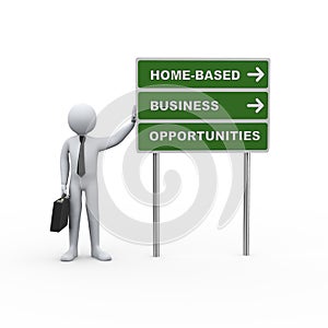 3d businessman road home based business opportunities