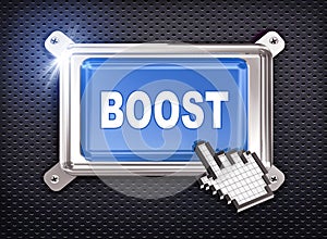 3d button hand cursor - boost