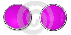 3D Button Solid Purple/Violet