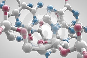 3D caffeine molecular structure photo