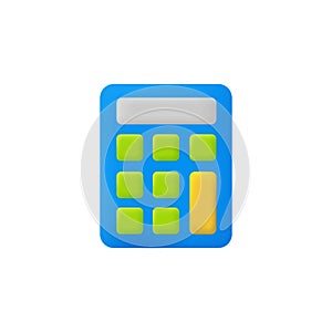 3d Calculator vector icon. 3d illustration for Business, Finance. Money and Calculator icon