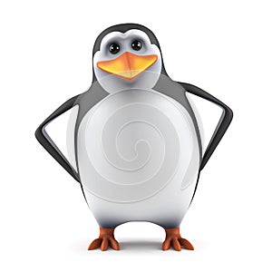 3d Calm penguin