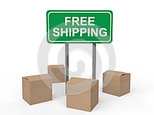 3d cartons and free shipping billboard