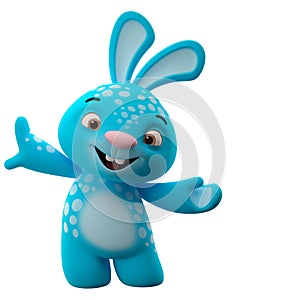 3D cartoon character, easter bunny