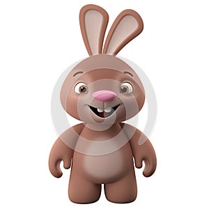 3D cartoon character, easter bunny