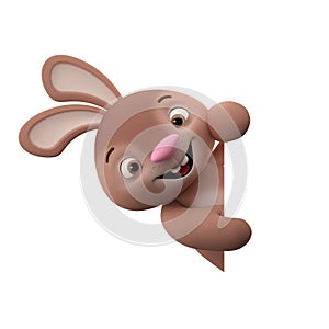 3D cartoon character, easter bunny