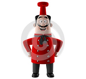 3d cartoon cook character