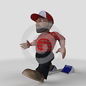 3D Cartoon Lumberjack Character