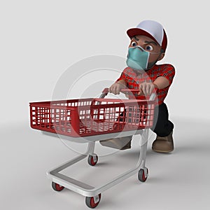 3D Cartoon Lumberjack Character