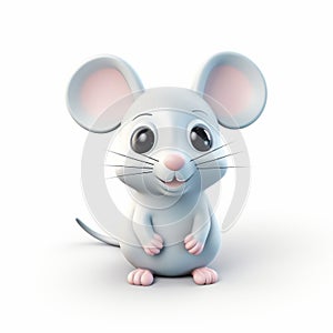 3d Cartoon Mouse Icon - Nintendo Inspired Clay Material
