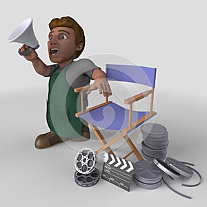 3D Cartoon Shop Keeper Character