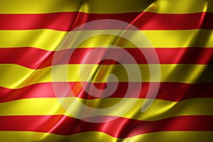 3d Catalonia region flag