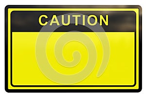 3D Caution sign
