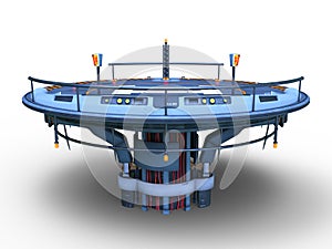 3D CG rendering of helipad