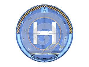 3D CG rendering of helipad