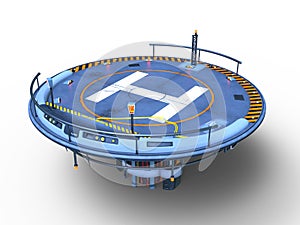 3D CG rendering of helipad