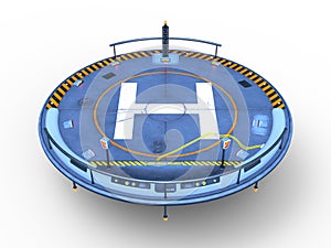 3D CG rendering of helipad