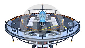 3D CG rendering of helipad