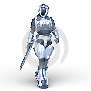 3D CG rendering of robot