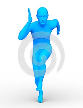 3D CG rendering of wire frame man