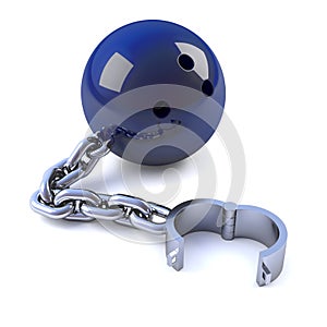 3d Chained bowling ball