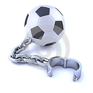 3d Chained soccer ball