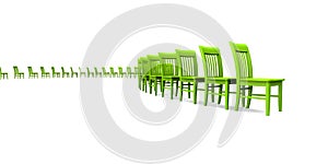 3D chairs - Green 03