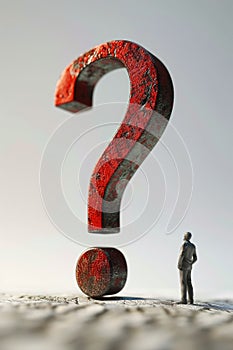 3d character: an inquisitive figure adorned with a dynamic question mark, sparking curiosity and intrigue in a visually