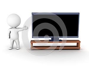 3D character showing generic HDTV