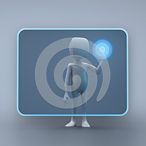 3D character Techy using